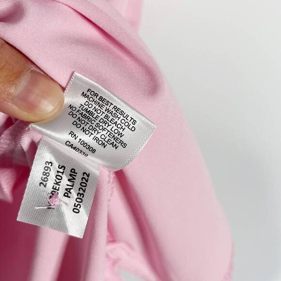 Peter Millar L Palm Pink Summer Comfort Short Sleeve Polo Stretch Embroidered - Picture 9 of 9